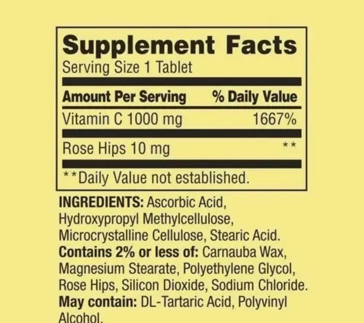 Spring Valley C 1000mg 100 tabs