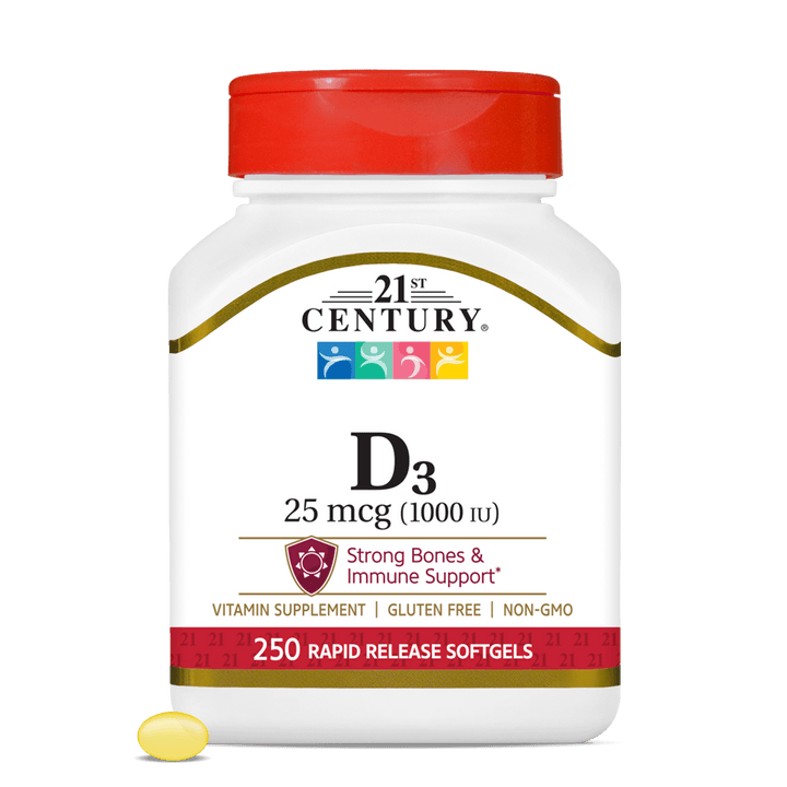 Vitamin D3 25 mcg
(1000 IU) 300 tabs