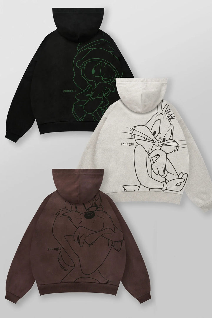 5257 - LOONEY TUNES PLAID ZIP-UPS