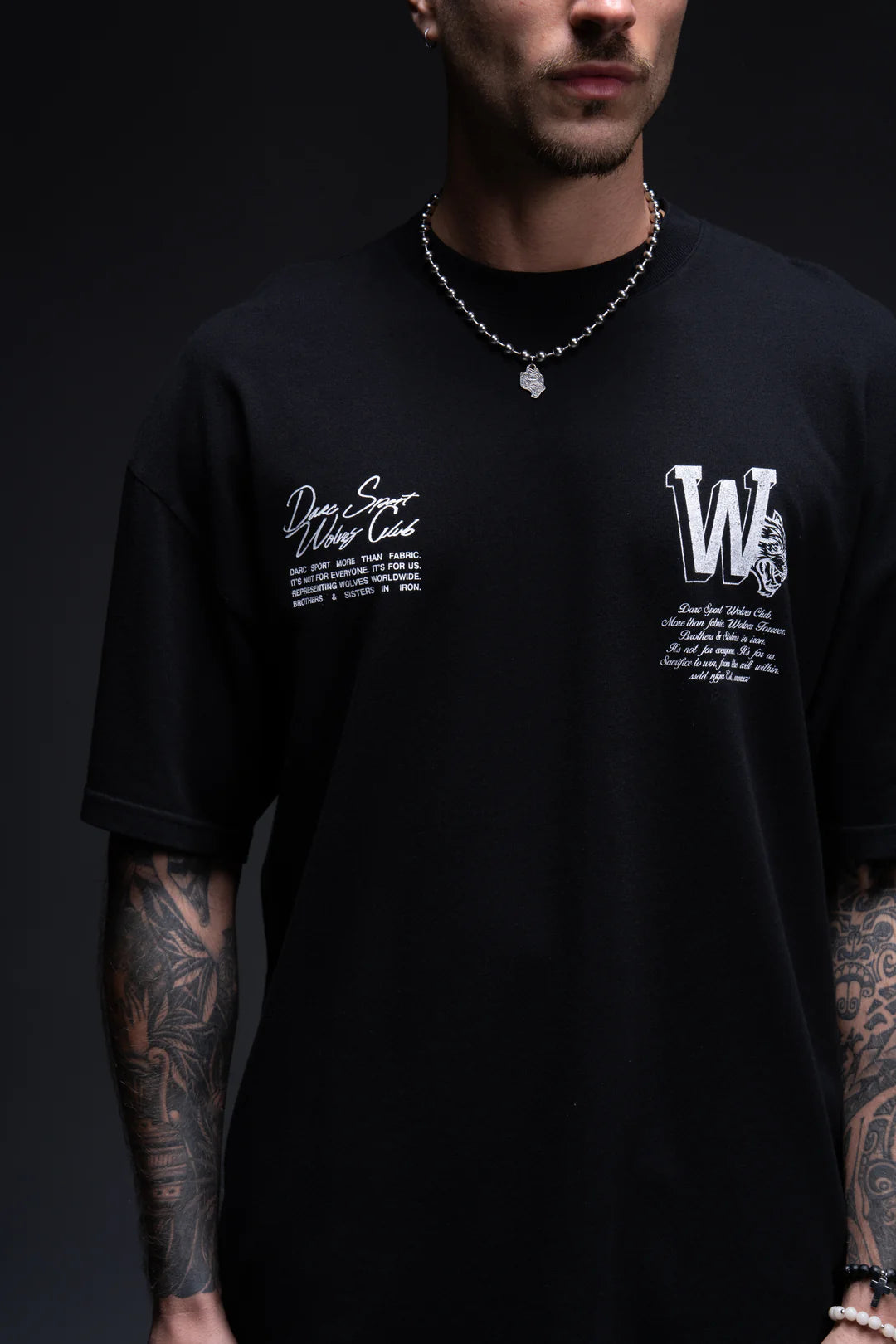 OUR MARK "PREMIUM" OVERSIZED TEE IN BLACK