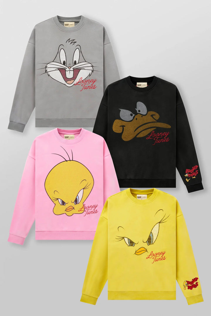 5255 - LOONEY TUNES FACE CREWNECKS