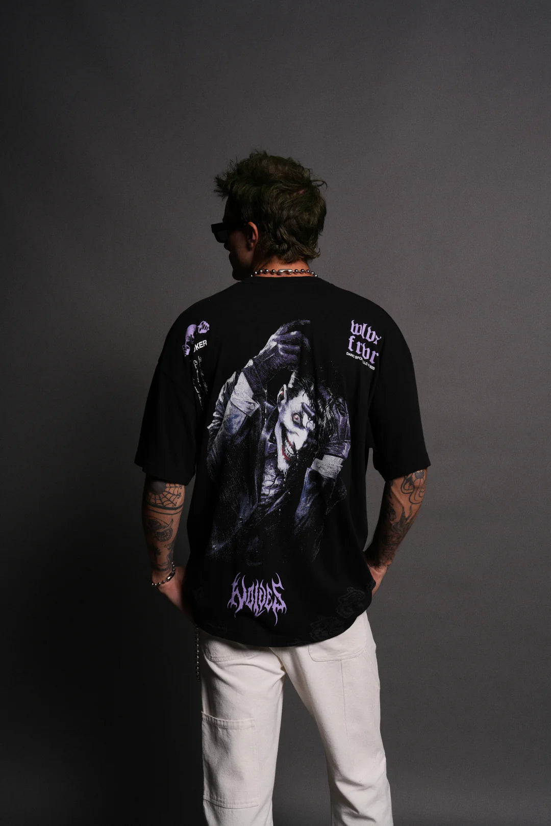 DARC JOKER "SIDE BY SIDE" SERIES PREMIUM OVERSIZED TEE IN BLACK