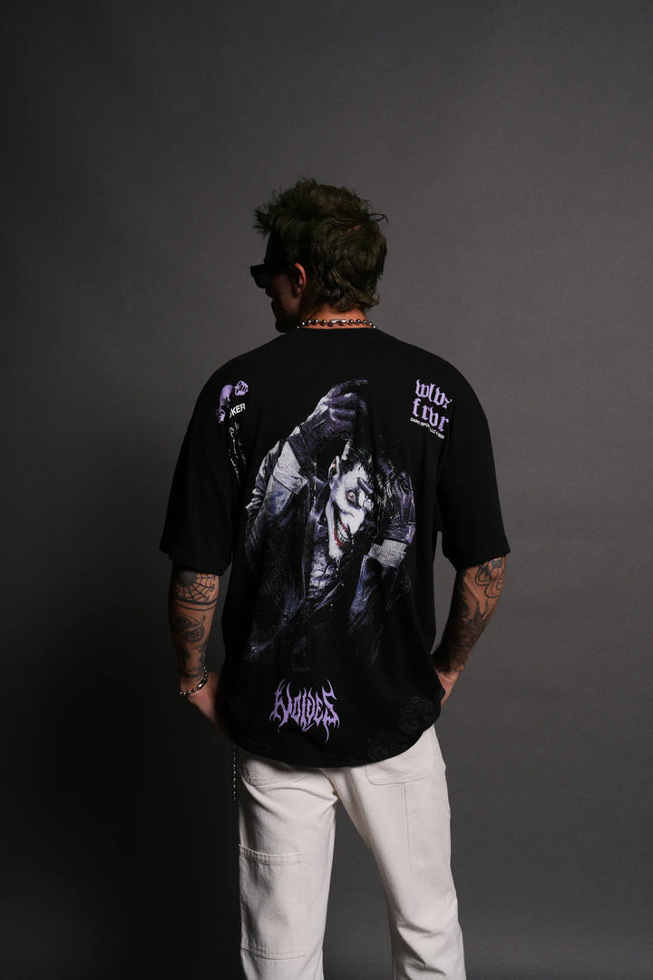 DARC JOKER "SIDE BY SIDE" SERIES PREMIUM OVERSIZED TEE IN BLACK