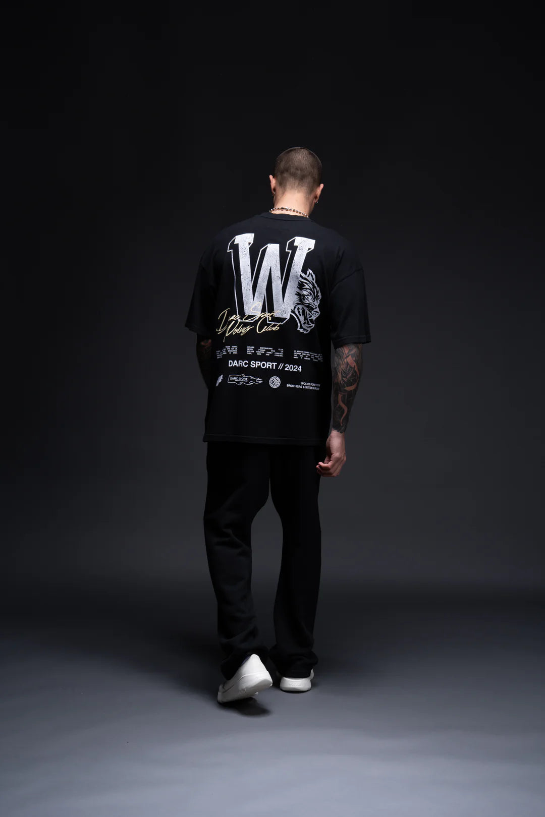 OUR MARK "PREMIUM" OVERSIZED TEE IN BLACK