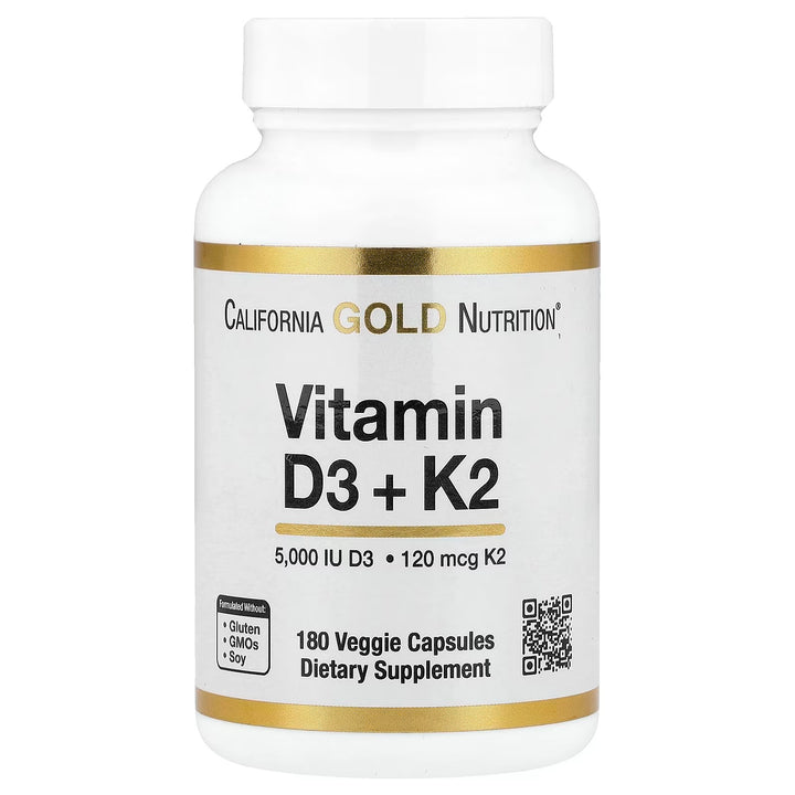 California Gold NutritionVitaminas D3 y K2 180 caps