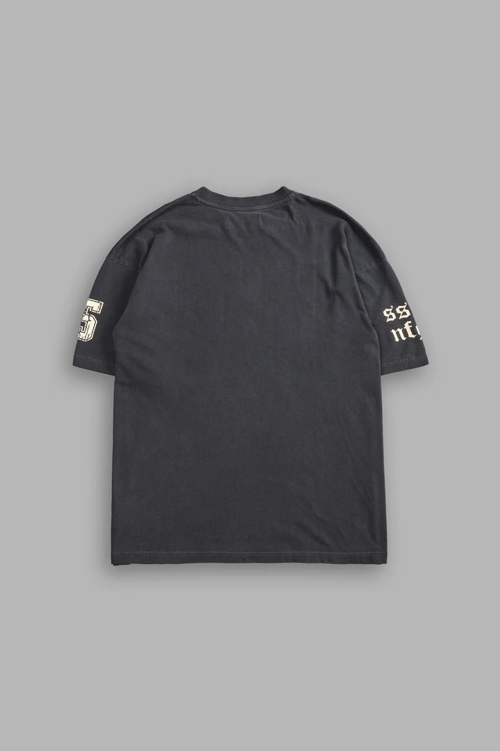 GRIDIRON "PREMIUM" OVERSIZED TEE IN WOLF GRAY