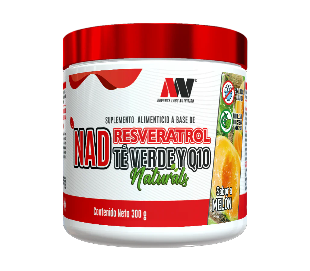 NAD, Resveratrol, Té Verde & Q10 (4 ANTIOXIDANTES EN 1) 60 Porciones