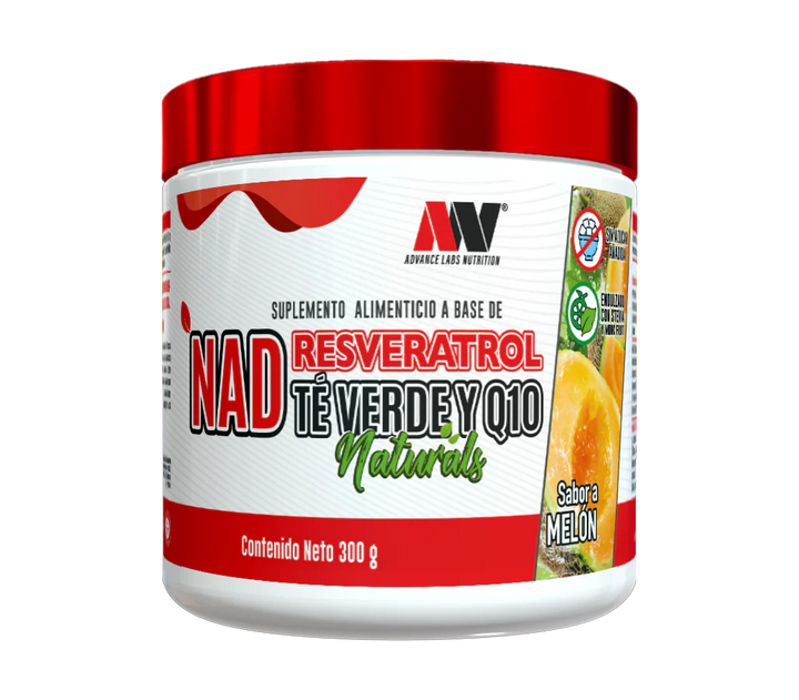 NAD, Resveratrol, Té Verde & Q10 (4 ANTIOXIDANTES EN 1) 60 Porciones