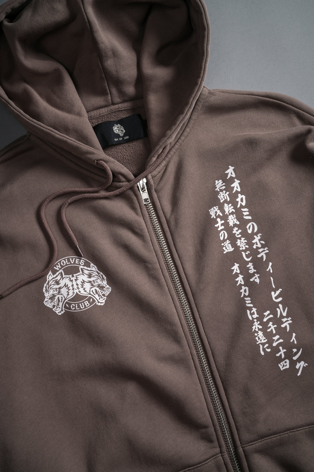 OUR ZONE "CHAMBERS" ZIP HOODIE IN MOJAVE BROWN