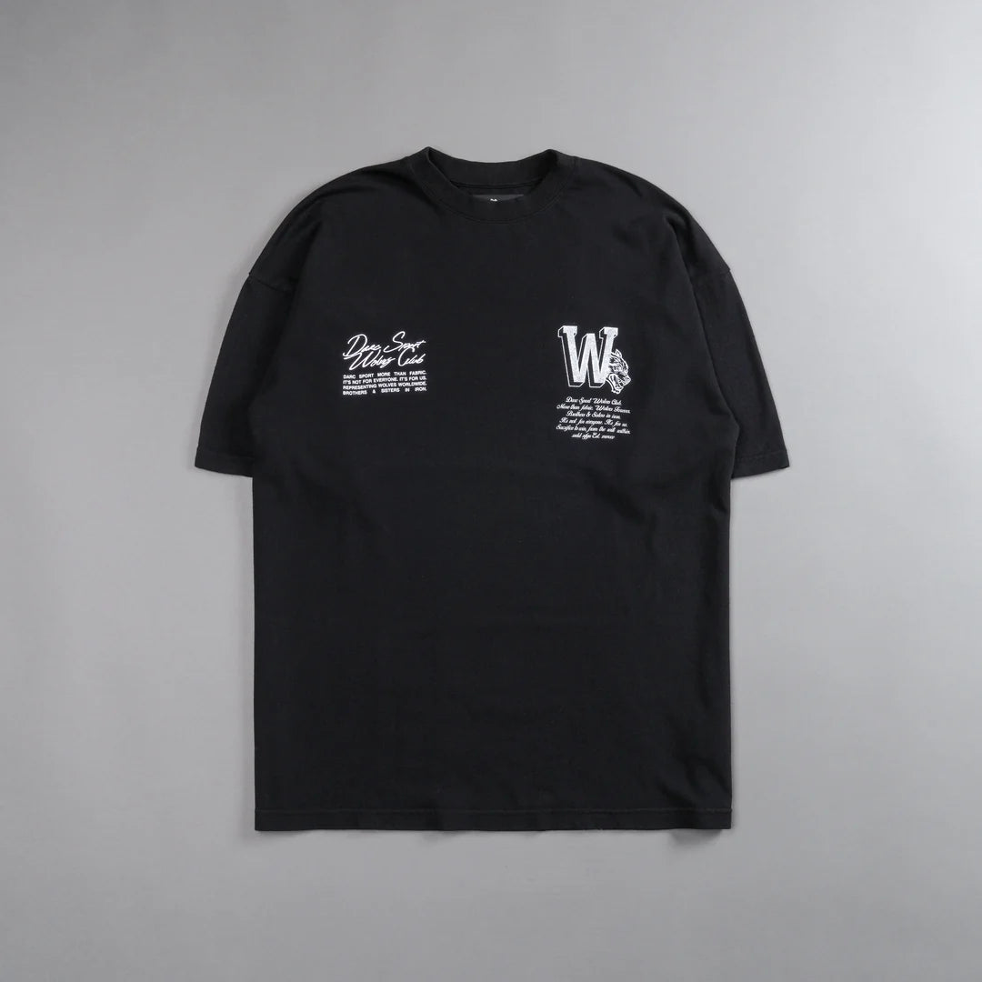 OUR MARK "PREMIUM" OVERSIZED TEE IN BLACK