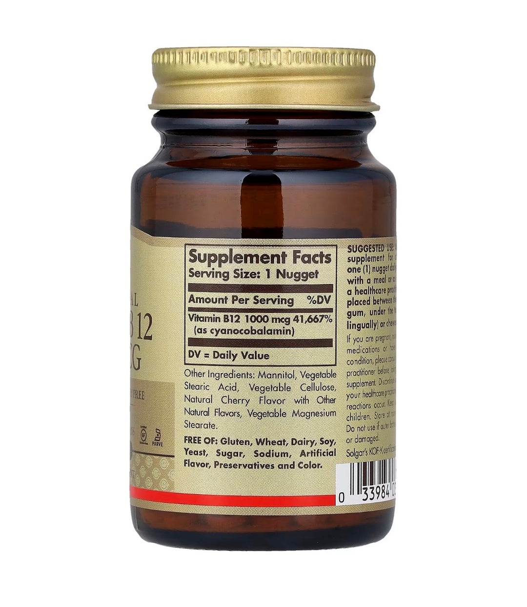 Solgar B12 1000 mcg 100 nuggets