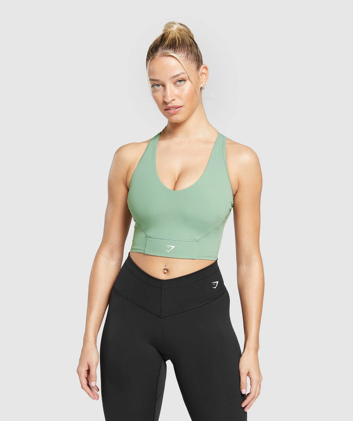 CROP MESH TANK