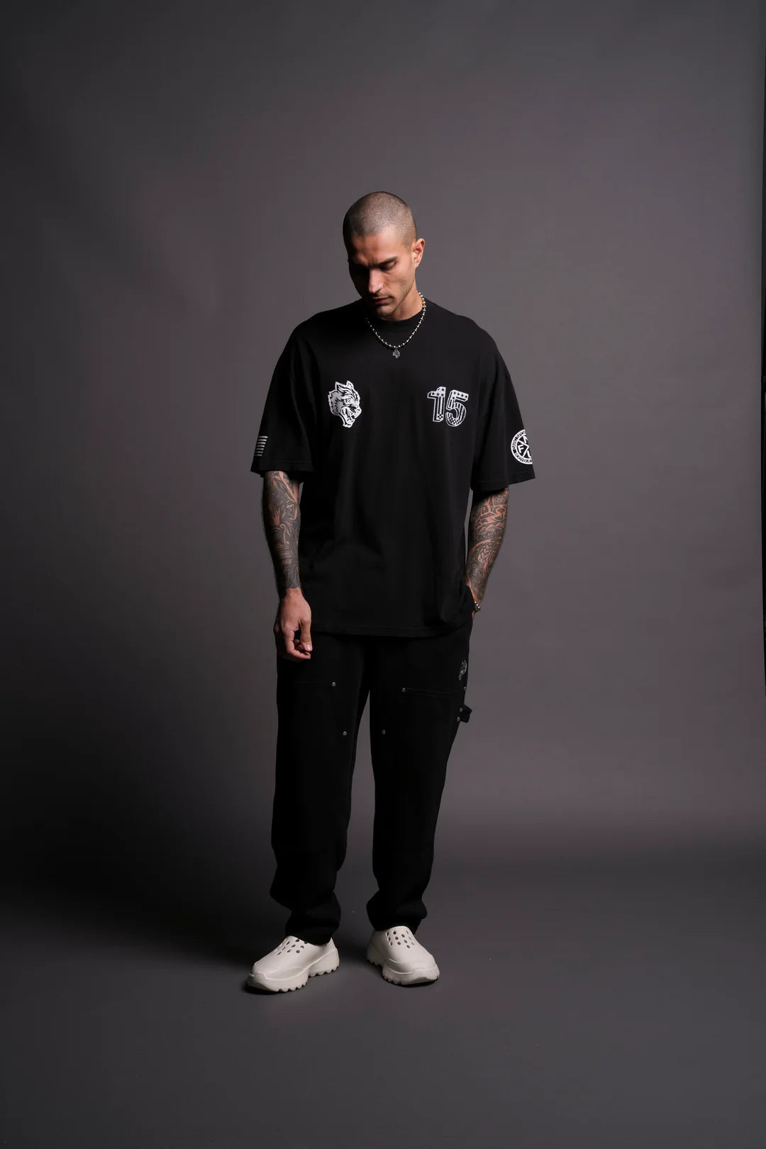 VICTORY LAP "PREMIUM" OVERSIZED TEE IN BLACK