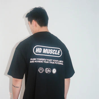 HD MUSCLE ICON T-SHIRT — BLACK