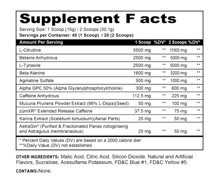 Panda Supplements™ & V1 Nutra Collaboration - PANDAMUS 40/20 porciones