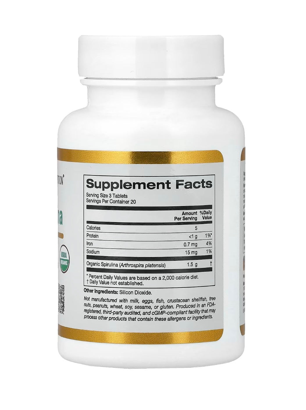 Organic Spirulina 60 Tabs