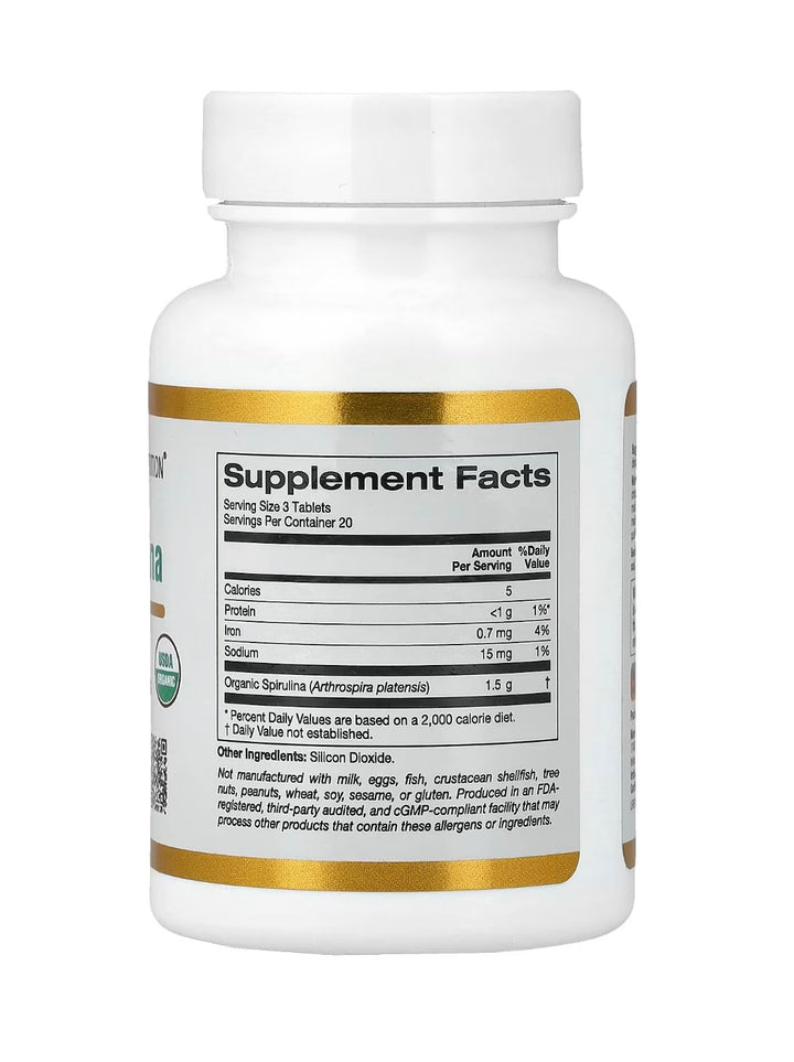 Organic Spirulina 60 Tabs