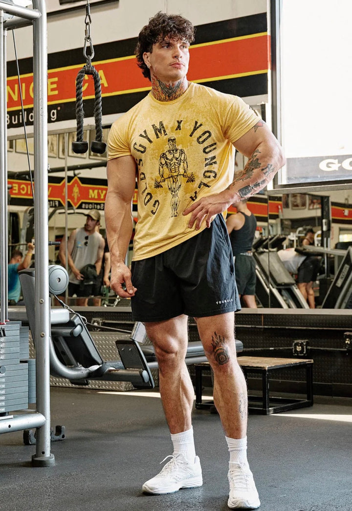 4206 - GOLD'S GYM HEATHER TEES