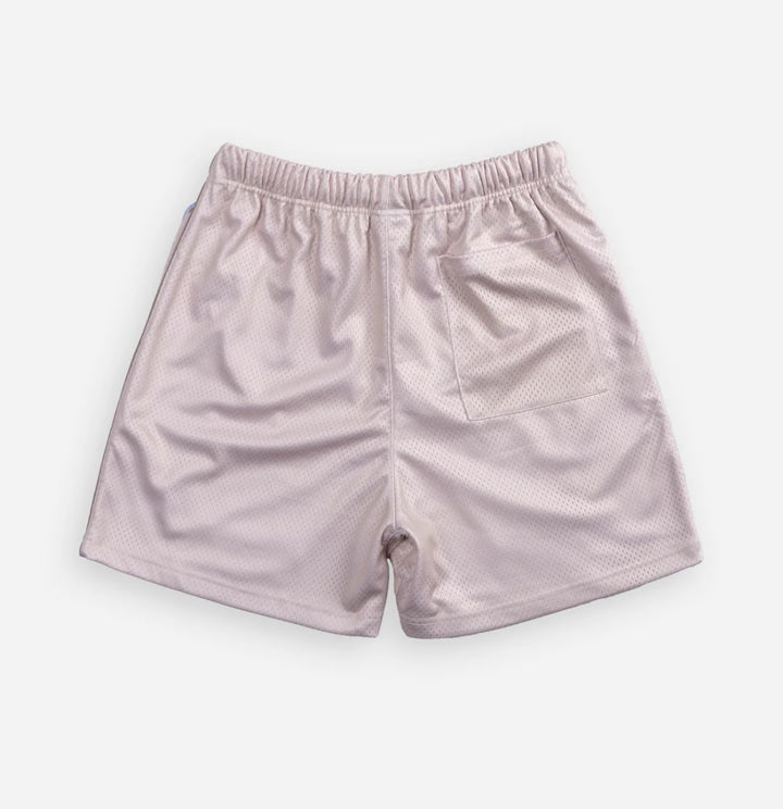 MAJOR MESH SHORTS IN ALMOND MILK/PALE BLUE