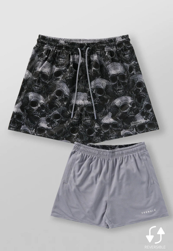 1111 Skull & Roses Reversible Shorts