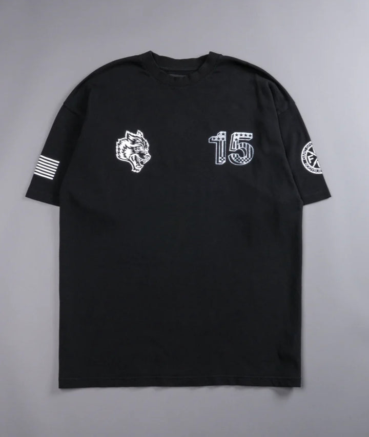 VICTORY LAP "PREMIUM" OVERSIZED TEE IN BLACK