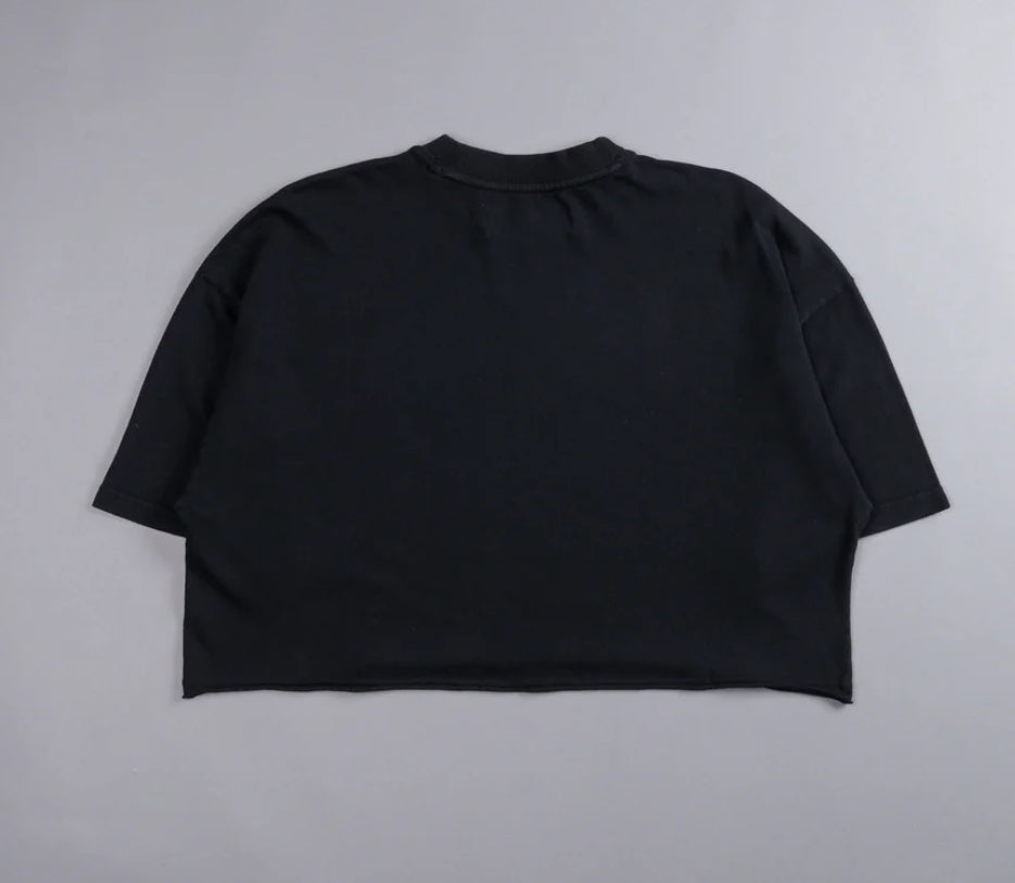 LIVE FAST V2 "PREMIUM" OVERSIZED (CROPPED) TEE IN BLACK