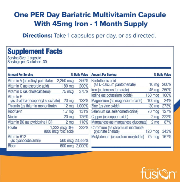 Bariatric Fusion Multivitamin 30 capsules