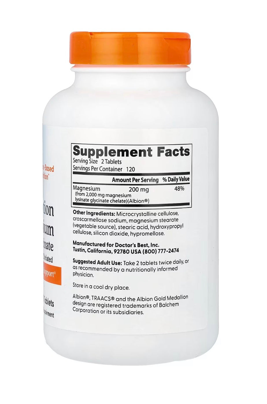 Magnesium Lysinate glicinate 240 tabletas