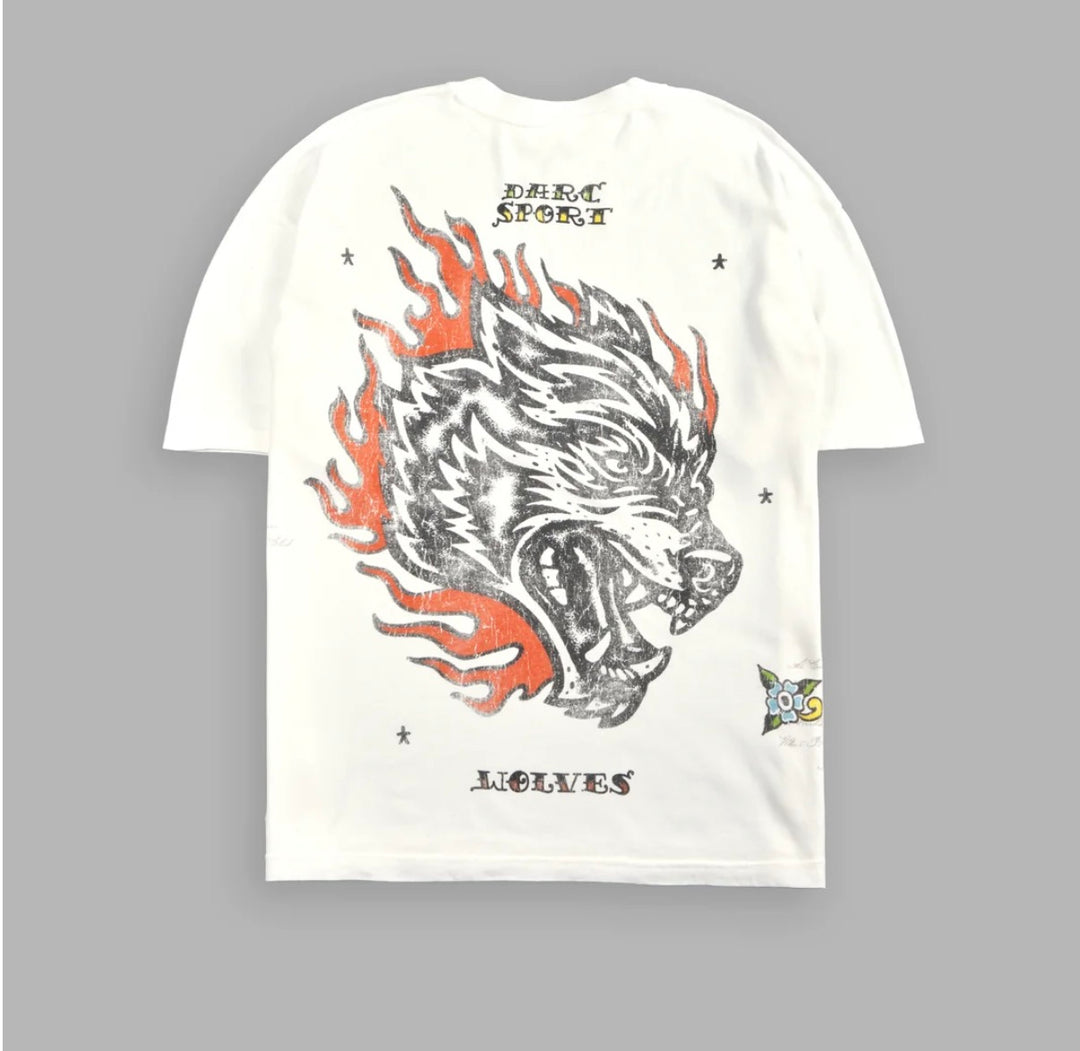 SET DE CAMISETAS MICKEY & THE WOLF "SIDE-BY-SIDE" EN COLOR CREMA (4 pzas)