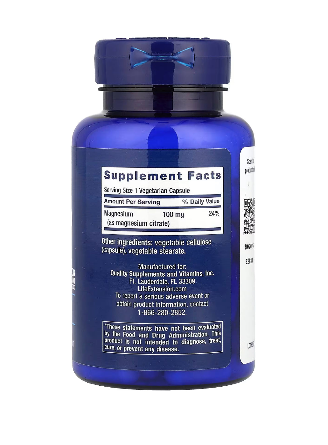 Magnesium Citrate 100mg 100 Veg cap