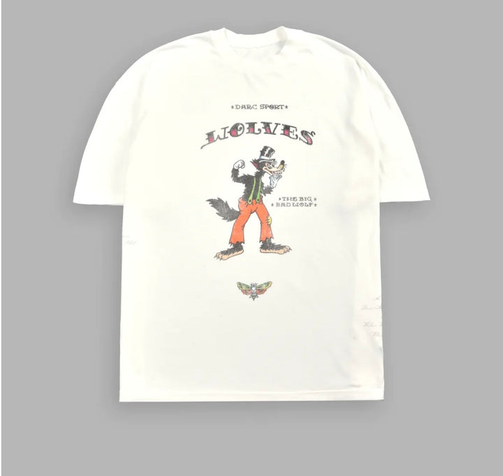 SET DE CAMISETAS MICKEY & THE WOLF "SIDE-BY-SIDE" EN COLOR CREMA (4 pzas)