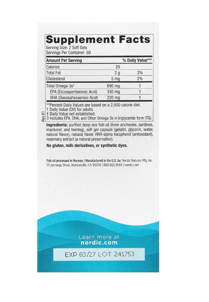Nordic omega-3 120 soft gel