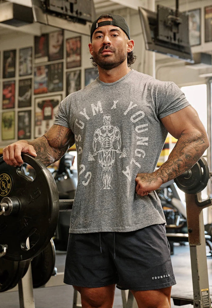 4206 - GOLD'S GYM HEATHER TEES