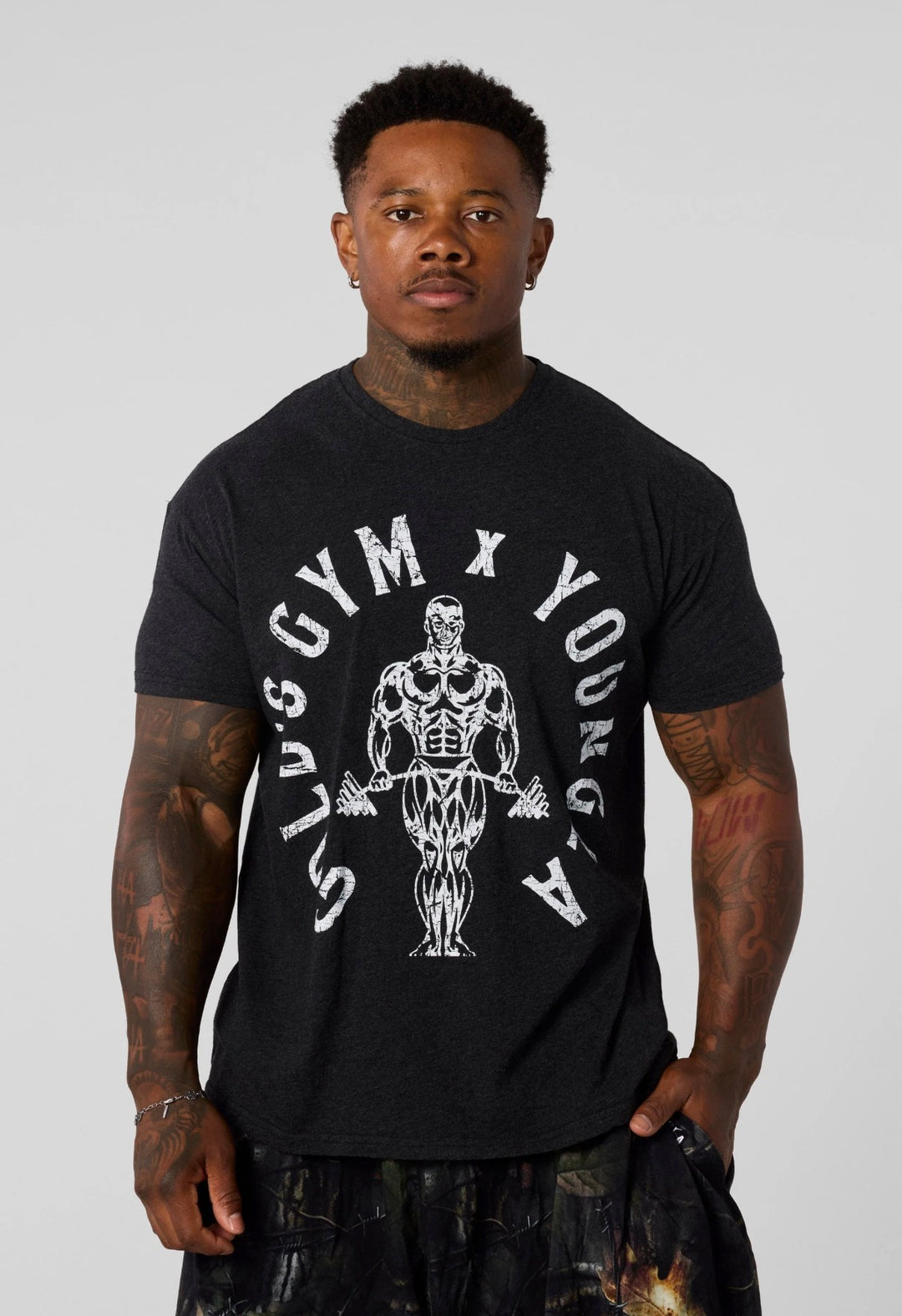 4206 - GOLD'S GYM HEATHER TEES