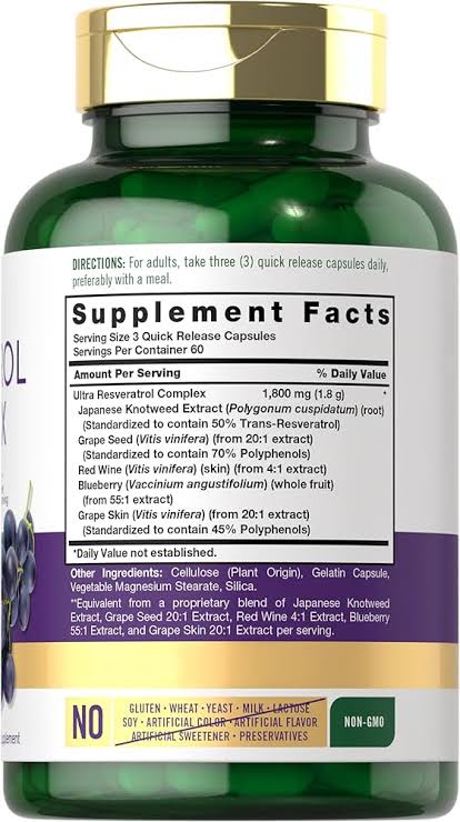Resveratrol 1800mg 180 Caps
