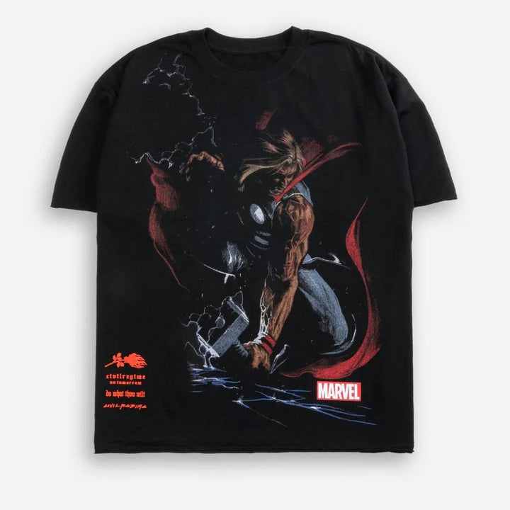 Thor God of Thunder Raw Hem Dungeon Tee shirt