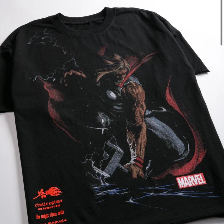 Thor God of Thunder Raw Hem Dungeon Tee shirt