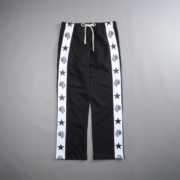 WOLVES ROADSTER TRACK BIGELOW SWEAT PANTS IN BLACK/WHITE