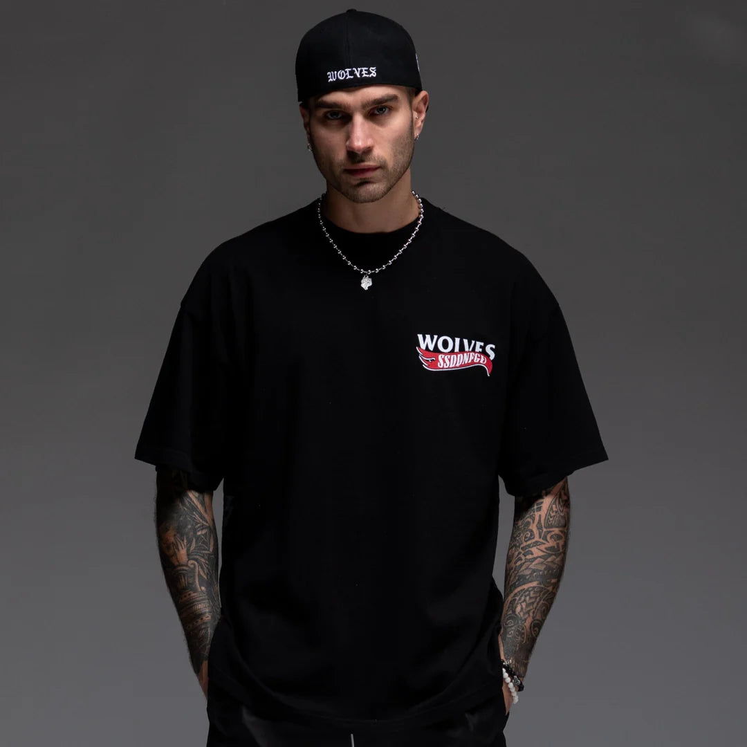 TILL THE WHEELS FALL OFF V2 "PREMIUM" OVERSIZED TEE IN BLACK