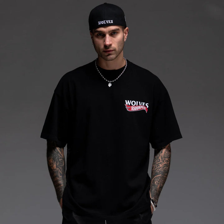 TILL THE WHEELS FALL OFF V2 "PREMIUM" OVERSIZED TEE IN BLACK
