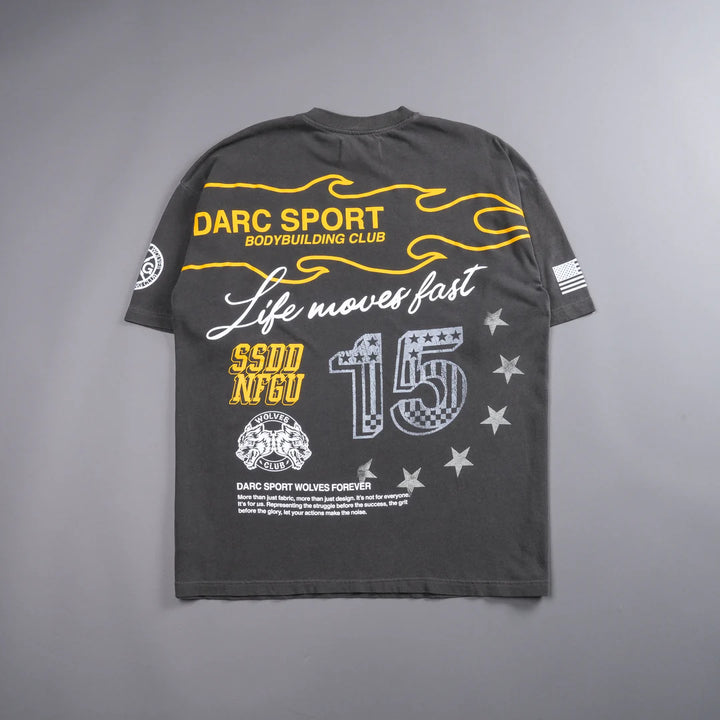 VICTORY LAP "PREMIUM" OVERSIZED TEE IN WOLF GRAY