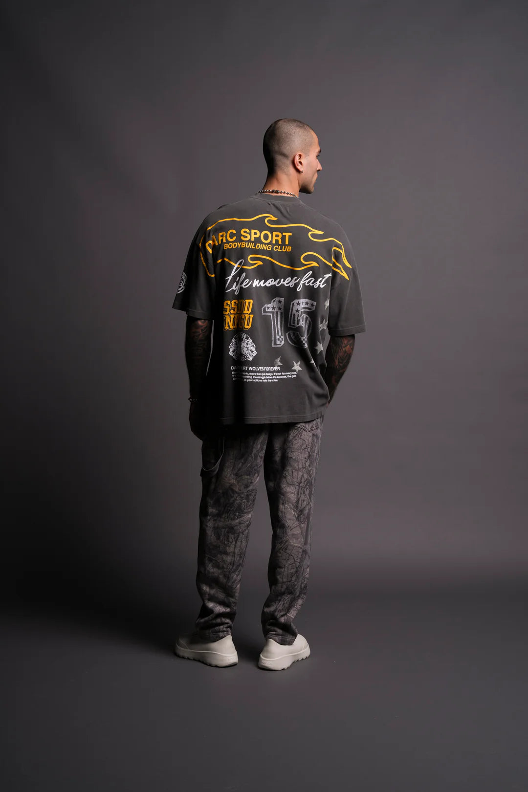 VICTORY LAP "PREMIUM" OVERSIZED TEE IN WOLF GRAY