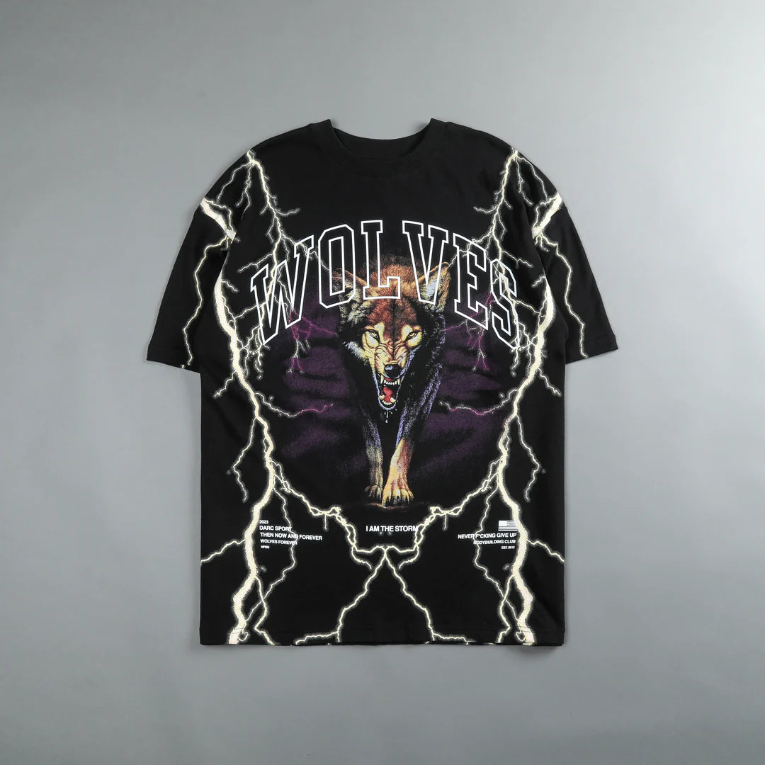 ALL THE ENERGY "PREMIUM VINTAGE" OVERSIZED TEE IN BLACK