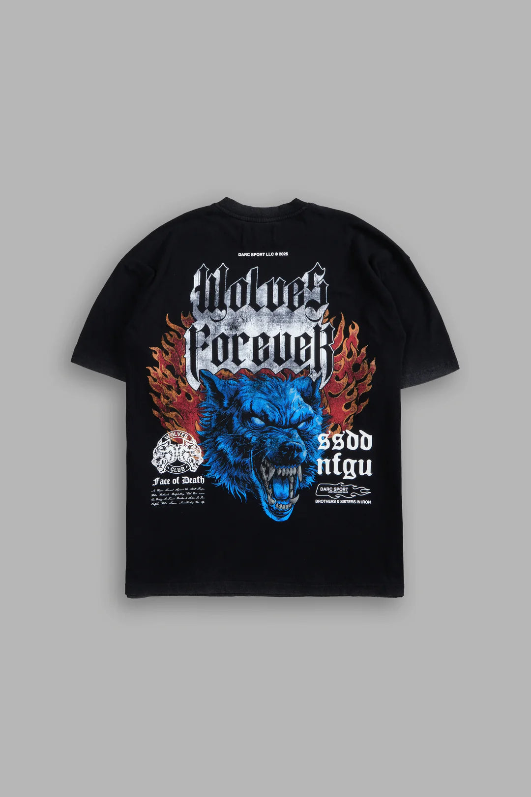 DEATH WOLF "PREMIUM" OVERSIZED TEE IN BLACK
