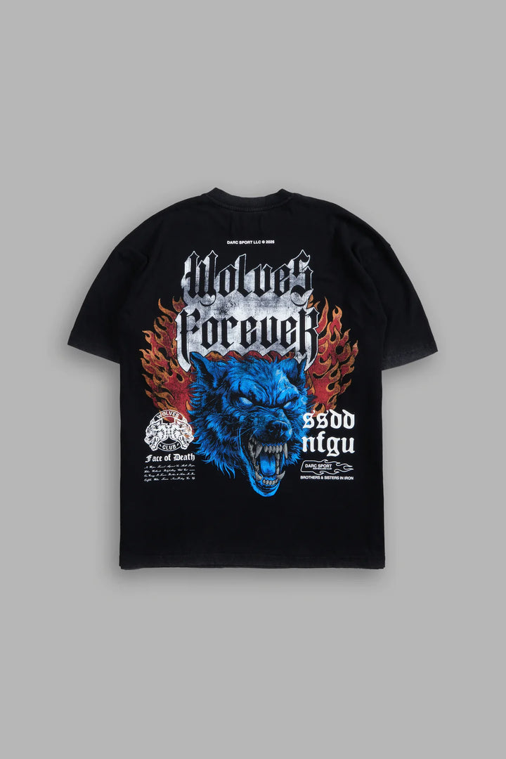 DEATH WOLF "PREMIUM" OVERSIZED TEE IN BLACK