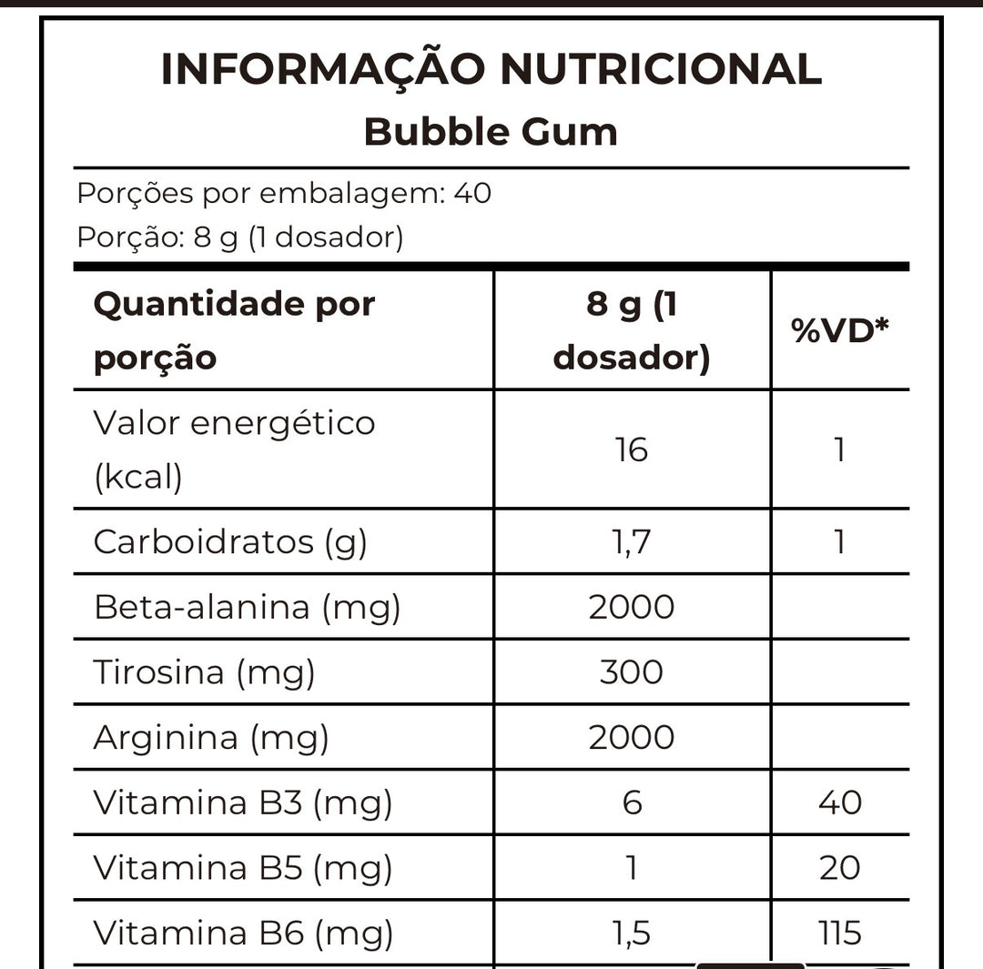 Huger Preentreno 320 g 40 porciones