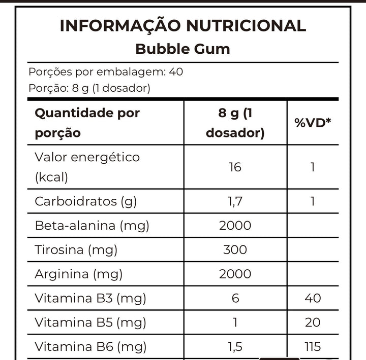 Huger Preentreno 320 g 40 porciones