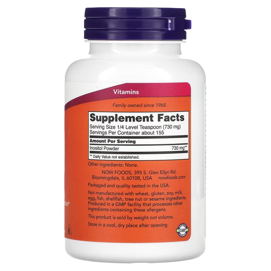 Inositol en polvo, 113 g (4 oz) 1/4 teaspoon 155 porciones