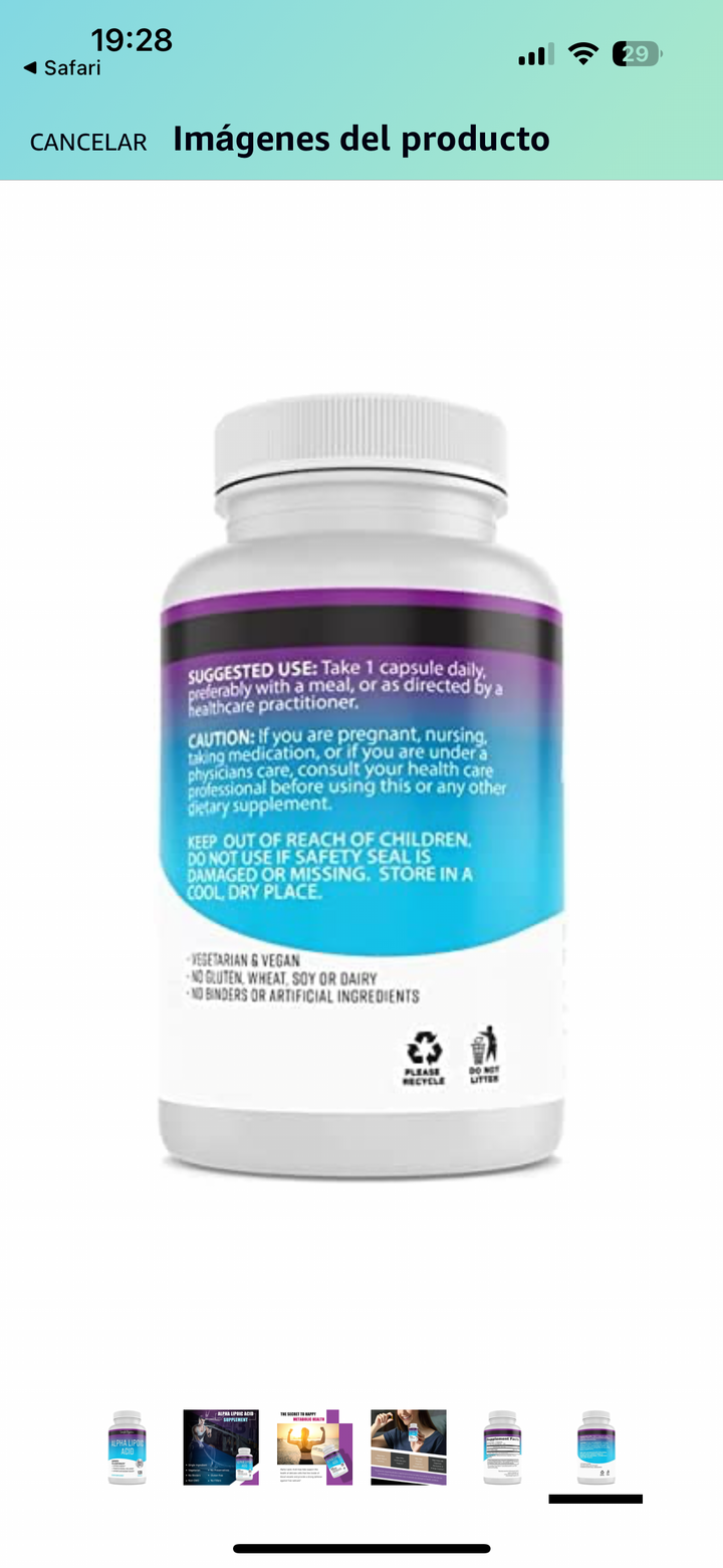 Alpha Lipoic Acid 120 caps