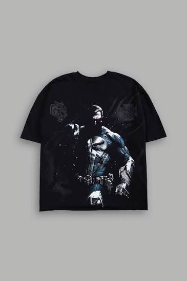 Darcsport Punisher Grunge Mid-Length Raw Hem Tee